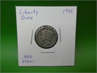 1945 U. S.  .900 Silver, Liberty Dime