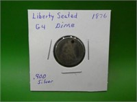 1876  U. S.  .900 Silver Liberty Seated Dime