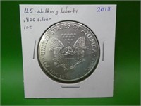 2018 U. S.  .900 Silver, 1oz   Dollar ,