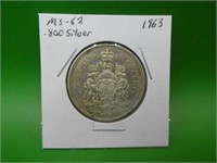 1963  Canadian .800  Silver Quarter