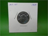 1954  M S 60  Nickel Canadian