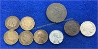 Assorted old US coins  1909 VDB, Indian Head
