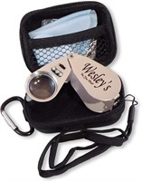 $16  40X Jewelers Loupe Magnifier LED/UV  Case