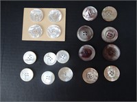Antique Mother of Pearl & Metal Button Lot