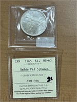 1965 Cdn $1 -Sm Beads Ptd 5: Cameo