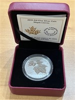 2019 Cdn $10 Silver Maple Leaves .999