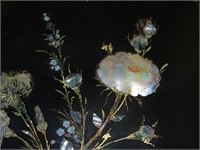 Mother of Pearl Floral Inlaid Framed Flowers 1966