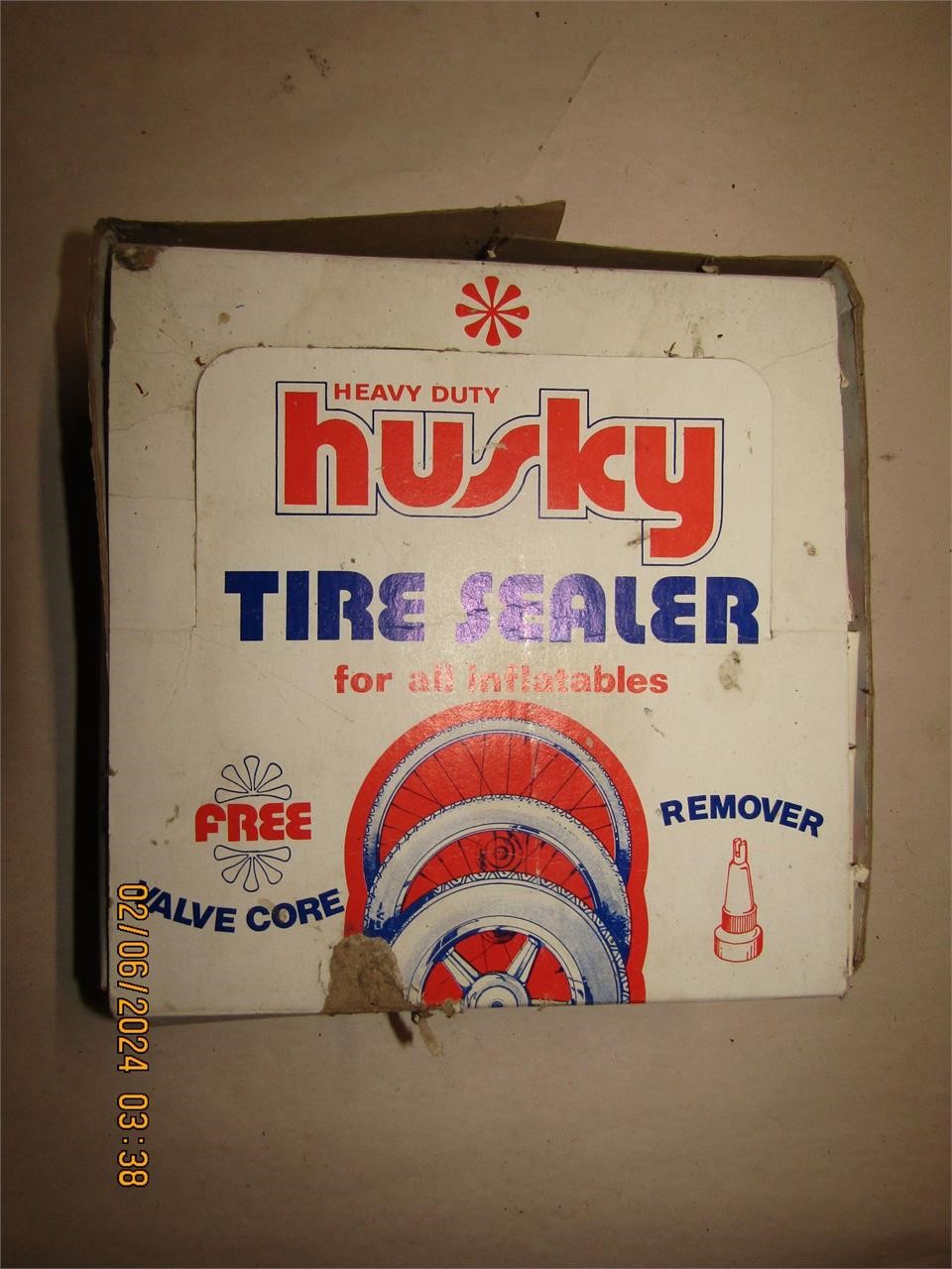 Antique Bicycle tire sealer NOS display