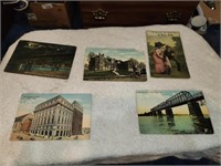 4 Vintage Omaha & NE & 1 Nora, NE Post Cards