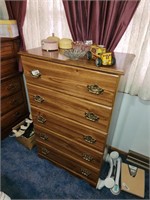 Vintage Mid-Century 5 Drawers Chest