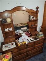 Vintage 3 Piece Dresser w/ Mirror, 6 Drawer Chest