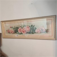 Vintage Footlong Framed Print - LaFrance Roses