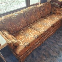 Vintage Mid-Century Floral Sofa - approx 84" long
