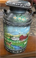 Paint Decorated Milk Can