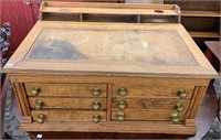Antique Oak “Clarks” Spool Cabinet Desk