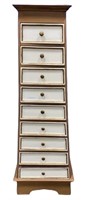 Solid Wood 9 Drawer Pyramid Style Chest