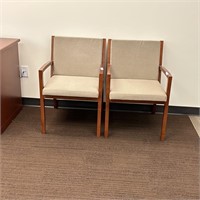 CHERRY FRAME GUEST CHAIRS 2X