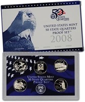 2008 United States Mint Proof Quarters Set - 5 Pie