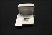 sterling silver crossover ring (display)