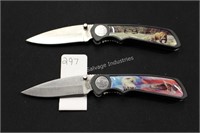 2- american wildlife foldable knives (display)