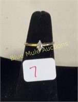14k Marquise Diamond Ring size 5 1/2