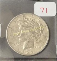 Silver 1922-O Peace Dollar