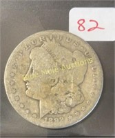 Silver 1892-O Morgan Dollar