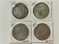 (4) 1921 Morgan Dollars