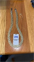 Italy 925  Braided chain necklace 16 inch and