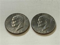 (2) 1974 D Eisenhower Dollars