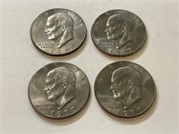 (4) 1977 D Eisenhower Dollars