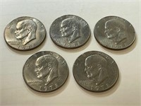 (5) 1978 D Eisenhower Dollars
