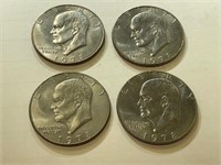(4) 1978 D Eisenhower Dollars