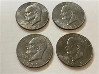 (4) 1978 Eisenhower Dollars