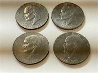 (4) 1776-1976 D Eisenhower Dollars