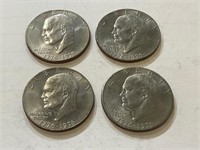 (4) 1776-1976 Eisenhower Dollars