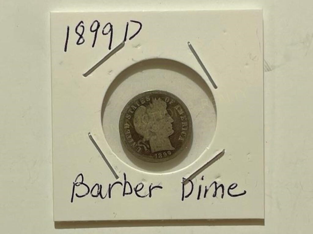 1899 Barber Dime