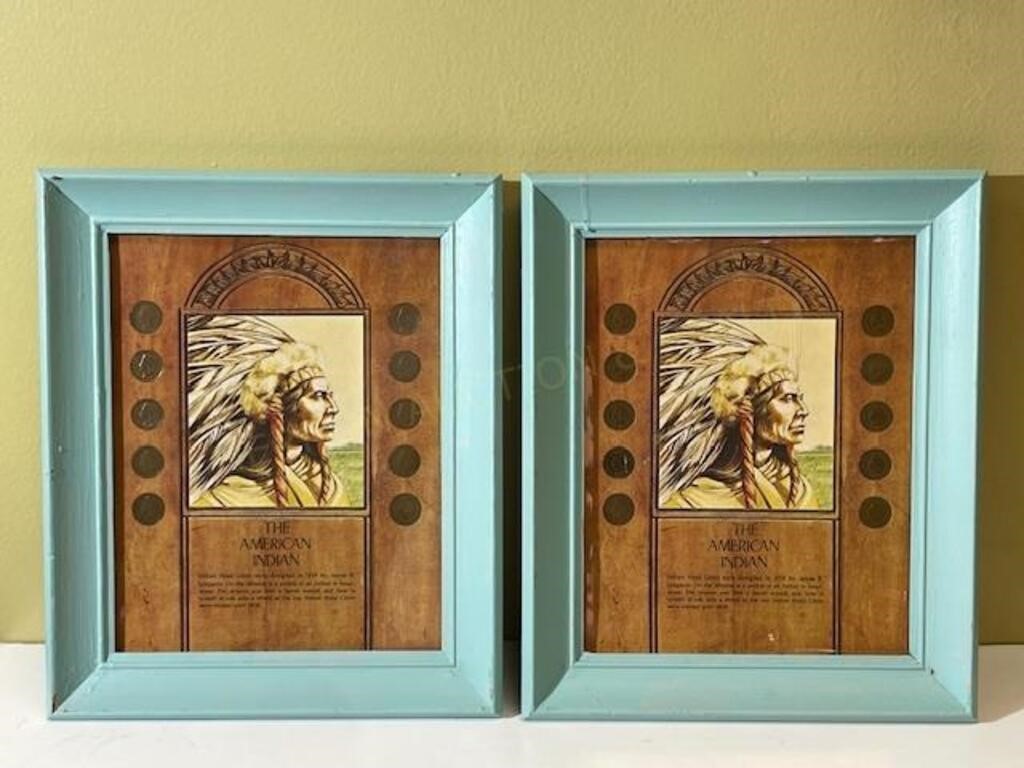 (2) Indian Head Framed Sets