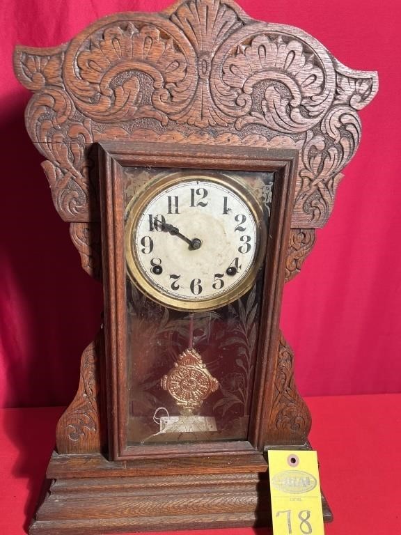 Vintage Pendulum Clock 23" H X 14" W