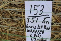 Hay-Wr.Rounds-Grass 1st-6Bales