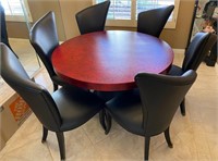 58 - ROUND DINING TABLE W/ 6 CHAIRS