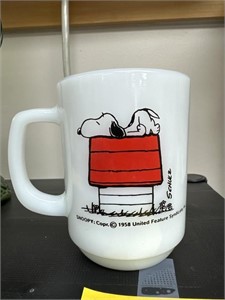 Original 1958 Snoopy "Allergic?To Morning" Glass