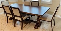 278 - BASSETT HARVEST DINING TABLE W/ 6 CHAIRS