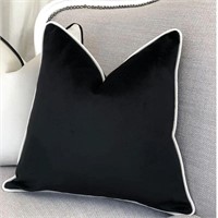 NEW High Quality Black Velvet Hemming Pillowcase