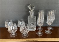 Crystal decanter and glasses