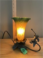 Metal and glass lamp