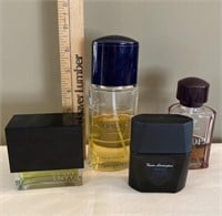Gucci, YSL and other colognes- half full