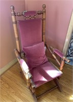 Antique carved wood recliner