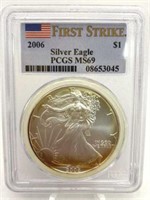 Toned 2006 First Strike Silver Eagle $1