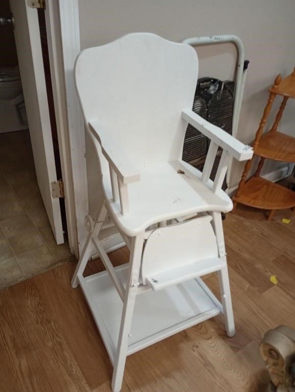 foldable wood high chair